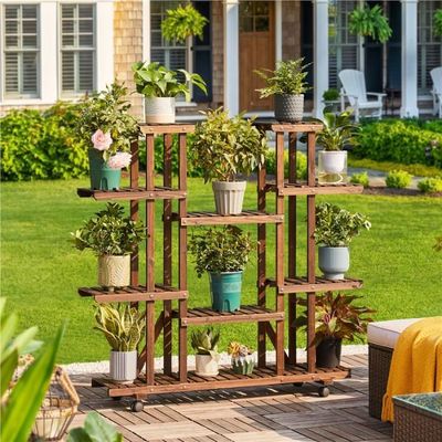 Yaheetech Étagère à Fleurs En Bois Porte Pots De Plante Avec 6 Tablettes Escalier 102 X 26 X 121 Cm 92260035 Yaheetech Étagère à Fleurs En Bois Porte Pots De Plante Avec 6 Tablettes Escalier 102 X 26 X 121 Cm 92260035
