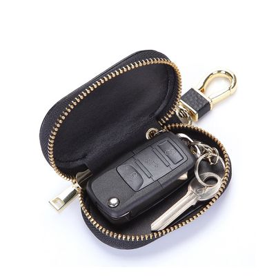 Housse Clé Voiture Cuir Vachette - Protection étanche Universelle - Fermoir Métal Zinc