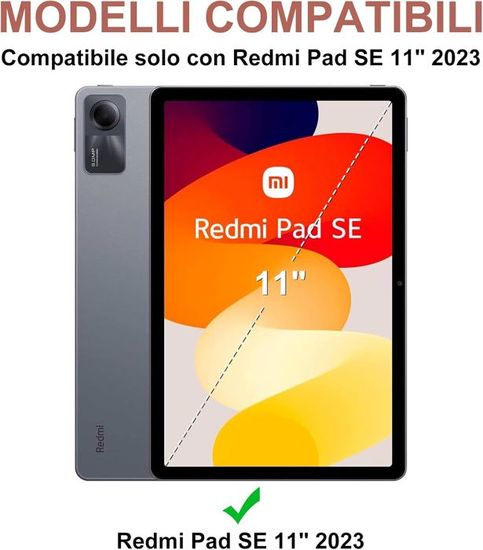 Clavier Bluetooth AZERTY Français Pour Xiaomi Redmi Pad 2 (11 Pouces 2025) - Housse Avec Protection écran Intégrée