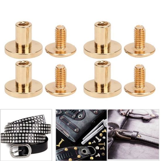 Lot De 50 Attaches/rivets En Cuivre - Tête Plate, Tige Longue, Diamètre 5/32" - Neuf