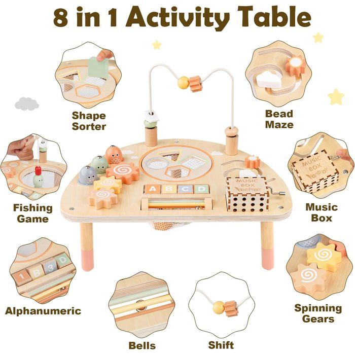 Tables d’activité en bois – Jeu Créatif ️ Petite Amélie Tables d’activité en bois – Jeu Créatif ️ Petite Amélie