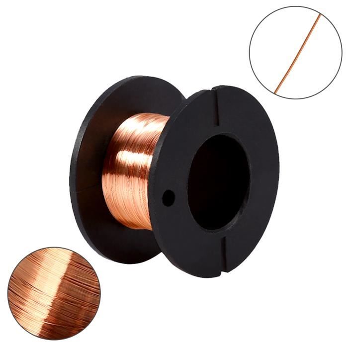 QUARKZMAN Fil de Cuivre Émaillé de 0,11 mm, 3937 Pieds, Fil de Cuivre Émaillé pour Bobinage Magnétique de 100 g, 130 Degré Celsius pour Transformateurs et Inducteurs QUARKZMAN Fil de Cuivre Émaillé de 0,11 mm, 3937 Pieds, Fil de Cuivre Émaillé pour Bobinage Magnétique de 100 g, 130 Degré Celsius pour Transformateurs et Inducteurs