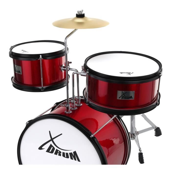 XDrum Junior batterie pour enfants rouge : : Instruments