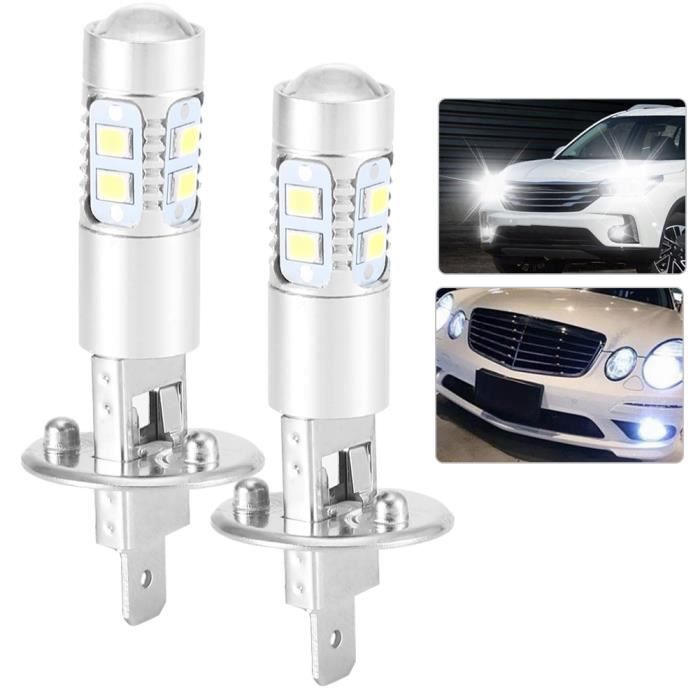 2x H1 100W LED Ampoule Voiture Blanc anti-brouillard lumière -TUN - Cdiscount  Auto