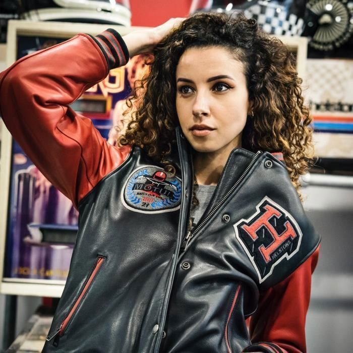 Leather Helston Veste Moto Leather Jacket Blouson Cuir Moto
