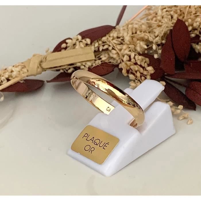 Bague Alliance Plaqué Or - Taille 49, Occasion