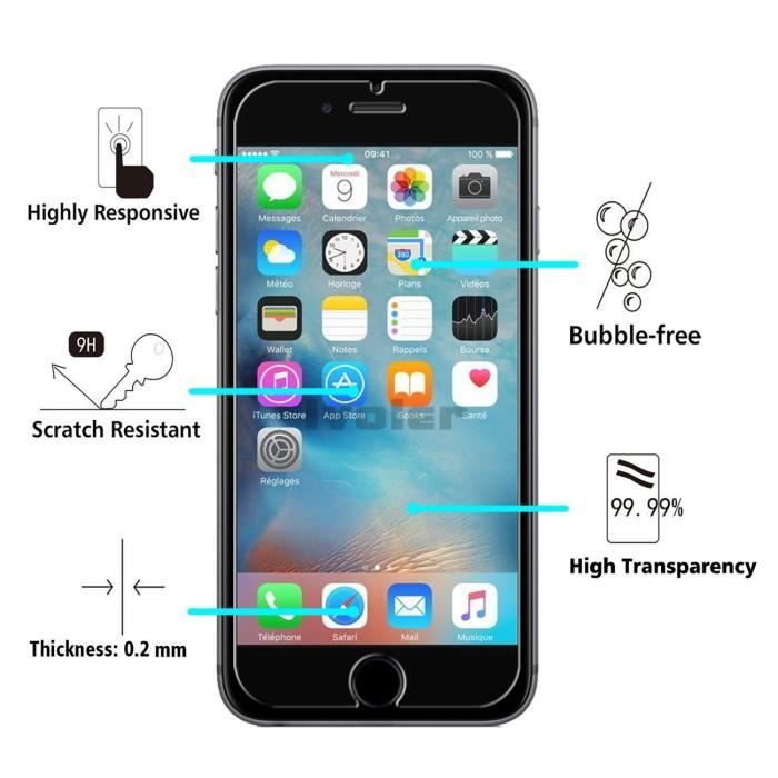 Verre Trempe [Compatible Apple iPhone XR] [Pack 2] Film Vitre Protection  Ecran Ultra Resistant [Phonillico®]