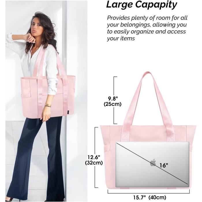 Sac Fourre-tout Femme En Velours Côtelé - Grande Capacité 35x14x30cm, Poches Multiples, Idéal Quotidien/voyage - 11