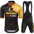 L - Maillot de Cyclisme Jumbo Visma France Tour pour Homme,Vêtements de cyclisme Wout van Aert Champion de Be-2