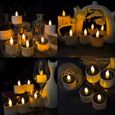 6 pcs Lumière de bougie LED Halloween Bougie Électronique Solaire sans fumée pour le restaurant à la maison-2