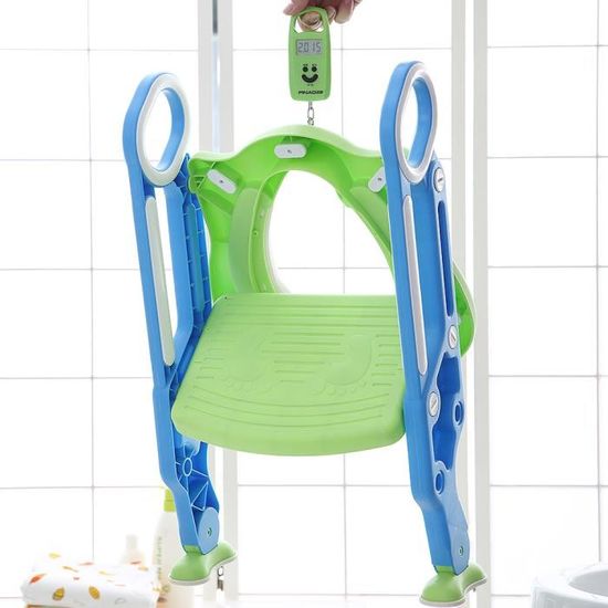 Siège de toilette échelle avec marches WC siège pot Entraîneur de bébé  enfant FR (Bleu-Jaune)