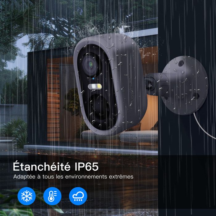 Caméra Surveillance Wifi Intérieur 1080P 2,4Ghz-5Ghz Caméra Ip 355°-90