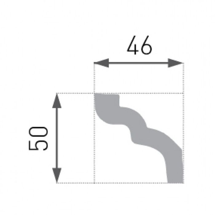Moulure De Plafond Mardom Profoam MDB064 - 68x64x2000 Mm - Blanc - Neuf