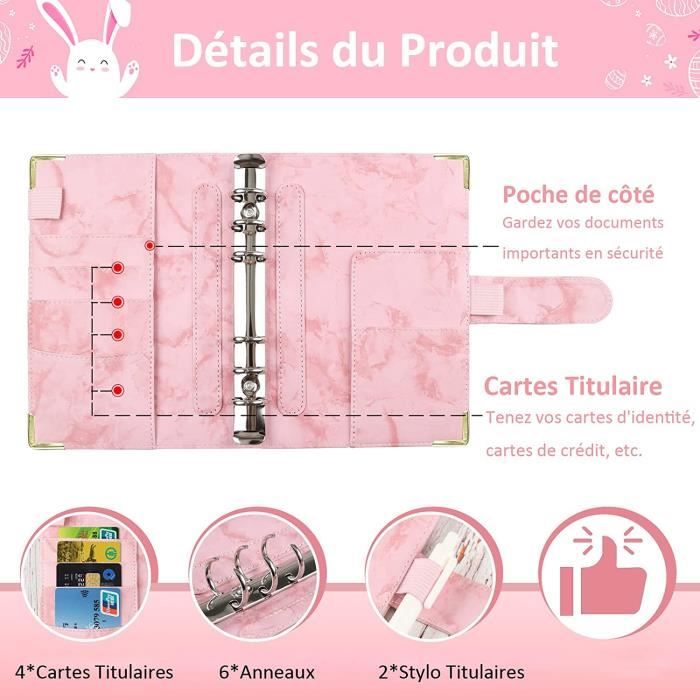 Craspire 12 Enveloppe De Classeur A6 Avec Étiquettes Autocollantes