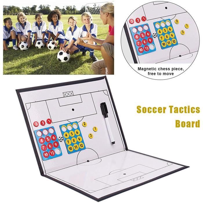 Tableau Tactique Football Magnétique RoseFlower - 53x31cm - Portable Avec Aimants Et Stylos