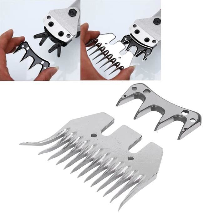 2 Lames De Cisaille à Moutons 13 Dents | Acier Carbone, Espacement 7mm | Pour Tonte Précise