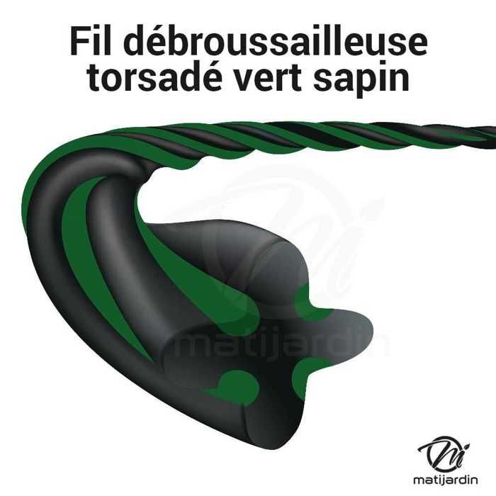 Fil Débroussailleuse Ouragan 2,4 Mm X 72 M Spirale Blister - Jardin