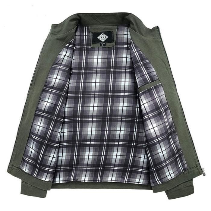 Blouson Mi-saison Polyester Blouson Homme Printemps Léger - Veste Décontractée Mi-saison - Style Baseball - Grande Taille Veste Baseball Décontractée