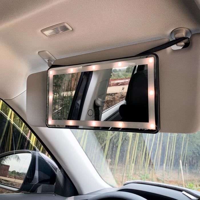 BLANC - Miroir de courtoisie de pare-soleil de voiture universel, Vue  arrière intérieure, Miroir de maquillag - Cdiscount Auto