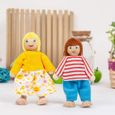 Maison de 6 personnes Flexible familiale en bois poupées jouets poupées maison gens personnages-3