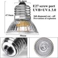 E27 Ampoule de chauffage uva uvb pour reptile terrarium 50W-3