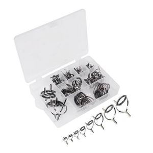 Kit Réparation Anneaux De Guidage Canne à Pêche Mer - 7 Pièces (4, 5, 6, 8, 11, 15, 20mm) - Céramique Acier Inox - Pour Ligne PE