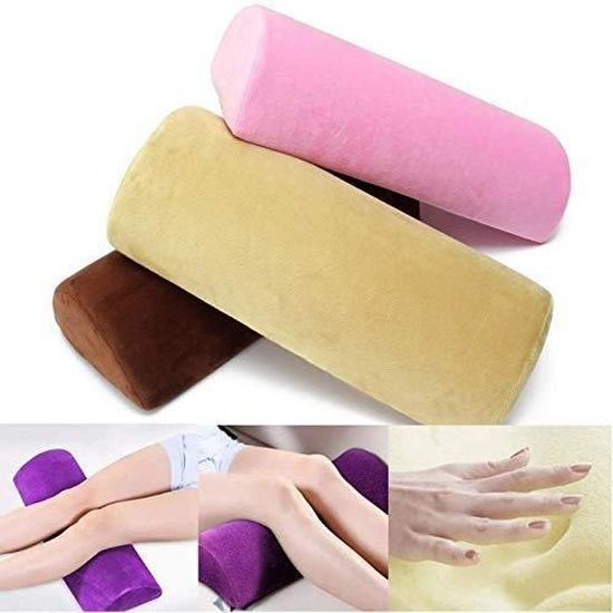 Traversin Demi-lune pour Jambes, Genoux, Bas du Dos et Tête, Oreiller de Soutien Lombaire pour Lit, Sommeil, Semi-rouleau pour le Confort des Chevilles et des Pieds