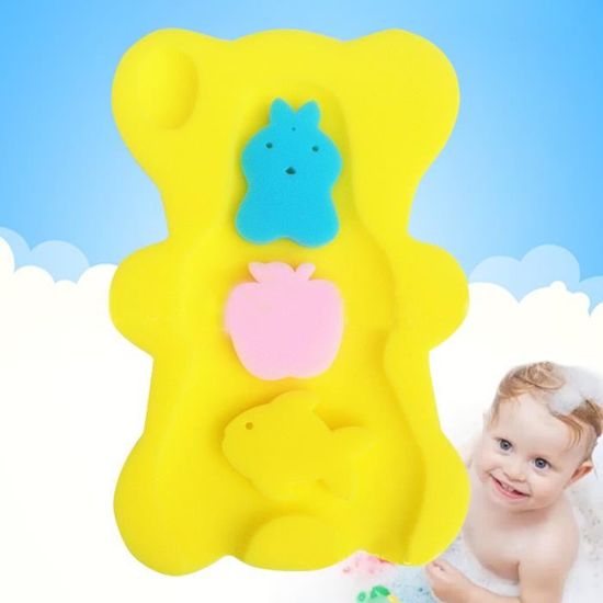 Bébé de Bain Éponge Pad Anti-slip baignoire de bébé Tapis avec Lanière  Pratique Infantile Douche Bébé Soins - Cdiscount Puériculture & Eveil bébé