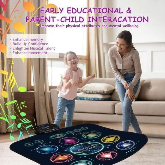 Tapis De Danse Licorne – 5 Niveaux, 9 Motifs, Antidérapant, Pour Filles De 2 à 9 Ans, Cadeau Anniversaire Et Noël