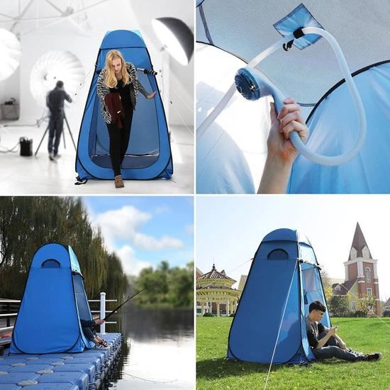 Tentes éphémères portables avec sac de transport Pliable Robuste Légère Vestiaire instantané Tente de douche de camping Toilette de camp pour la randonnée en plein air Tentes intimité