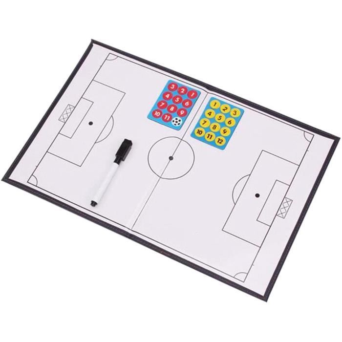 Tableau tactique de football 34,5x21,5 cm avec accessoires
