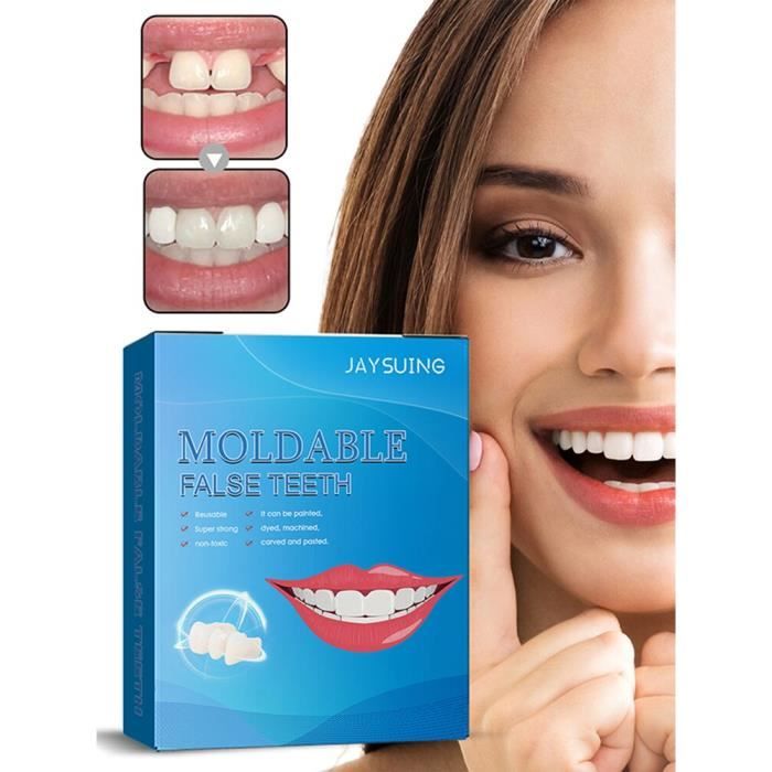 Dentier Complet Synthétique - Fausses Dents En Résine, Couleur Naturelle - Neuf