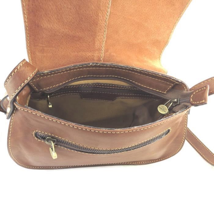 Sac cuir Gianni Conti cognac vintage 26x20x10 cm P9059
