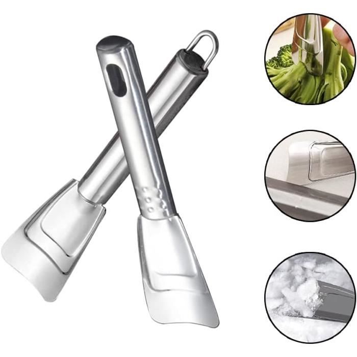 Lot De 2 Grattoirs à Glace Robustes - Pour Frigo, Congélateur, Voiture - Dégivrage Solide, Poignée Ergonomique - 27x18 Cm