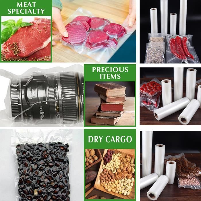 Rouleaux Sacs Sous Vide Alimentaire 6x (28x500 Cm) – Qualité Premium, Sans BPA, Pour Machine Sous Vide