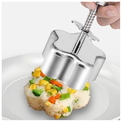 2 Moules à Riz En Acier Inoxydable - Formes Chrysanthème Et Papaye - Pour Sushi, Riz Décoratif - Ustensile Cuisine Pratique
