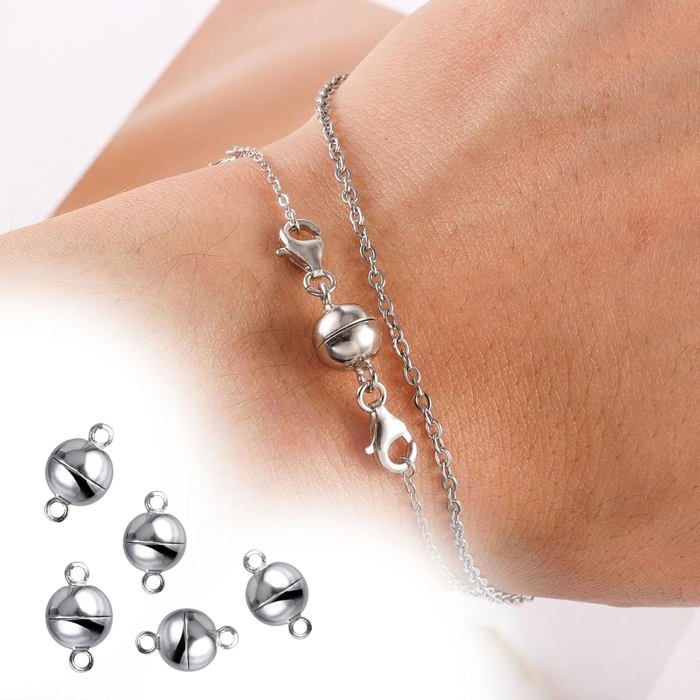 10 Fermoirs Magnétiques ZKGYUS Pour Bijoux - Doré Et Argent - Collier, Bracelet, Fabrication DIY