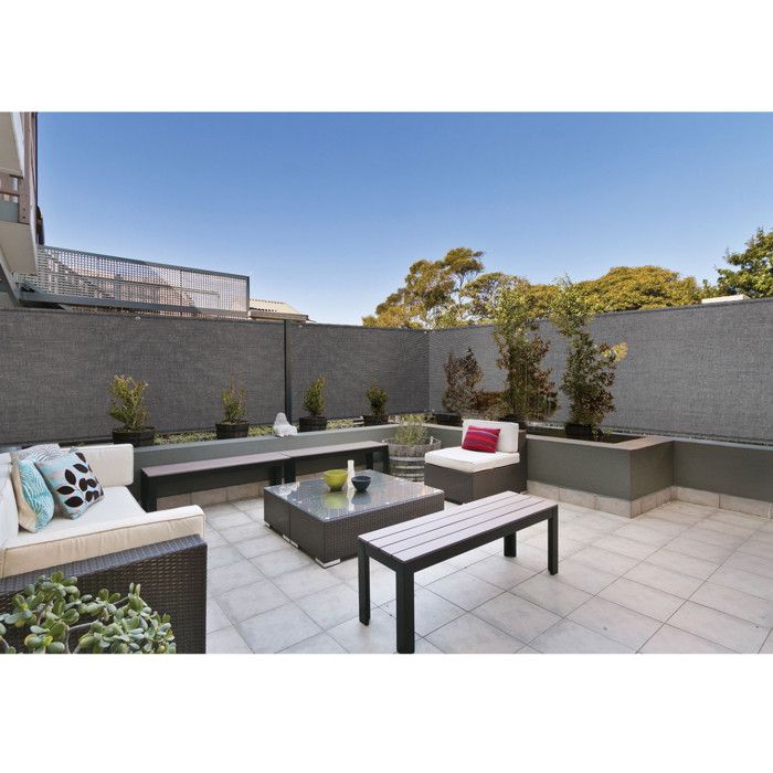 Brise-vue Renforcé Gris Anthracite – 1,23m X 25m, 280g/m² – Avec Kit De Fixation Pour Clôture, Balcon, Terrasse