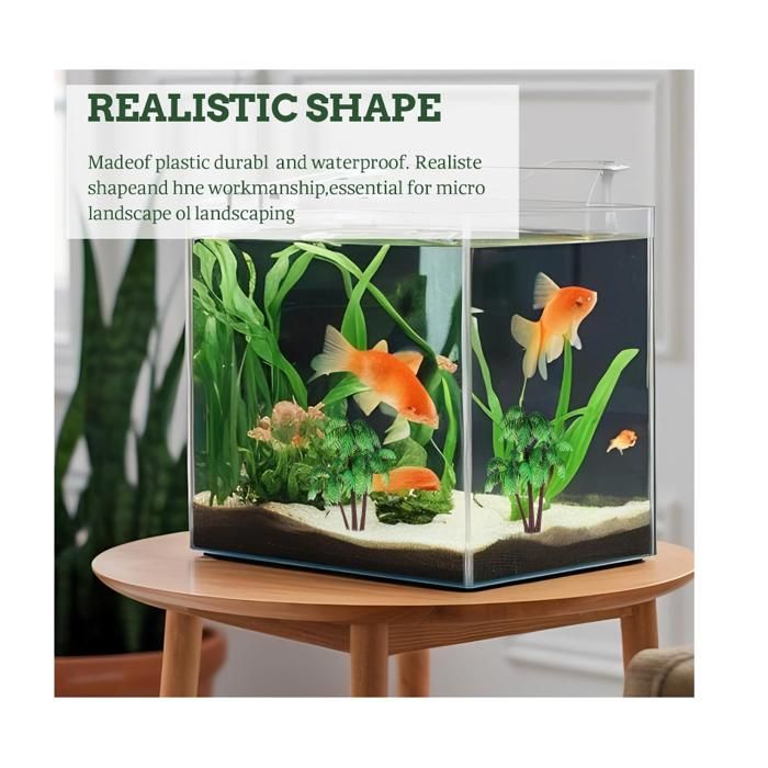 20 Palmiers Miniatures En Plastique – 2 Tailles (14 Et 8,5 Cm) – Décoration Tropicale Pour Dioramas, Gâteaux, Aquariums Et Maquettes