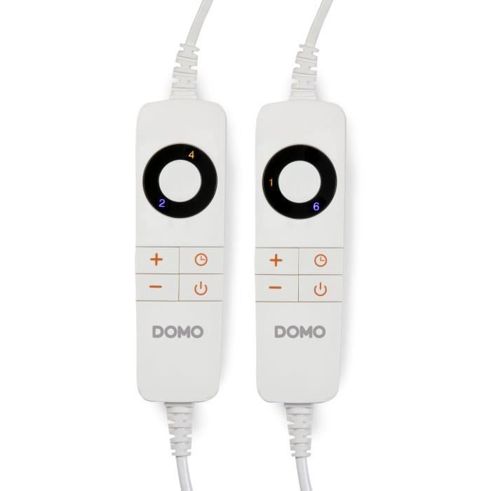 Chauffe-lit électrique 2 personnes DOMO - 6 Niveaux de chaleur - Molleton  de flanelle - 160x140 cm - Gris - Cdiscount Electroménager