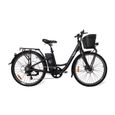 Vélo électrique 26'' - Velair - Shimano 6 Vitesses - Freins à disques - Autonomie 50 km - Cadre aluminium - Noir-0