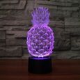 3D Ananas Lampe LED Fruit Cadeau Idée Enfant Chambre 3D Illusion Veilleuse Pour Les Enfants Noël cadeau-0