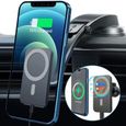 Chargeur Induction Voiture Magnetique,15W Support Telephone Voiture Induction Mag-Safe-0