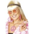 Kit hippie femme - SMIFFY'S - Taille Unique - Rose - Accessoires de déguisement-0