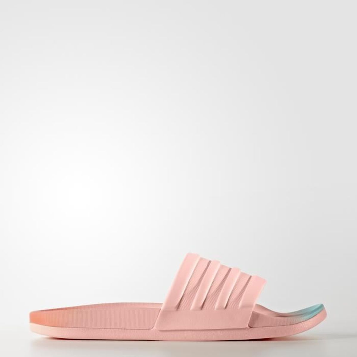 Sandales femme adidas adilette Cloudfoam Plus Fade - rose orangé 