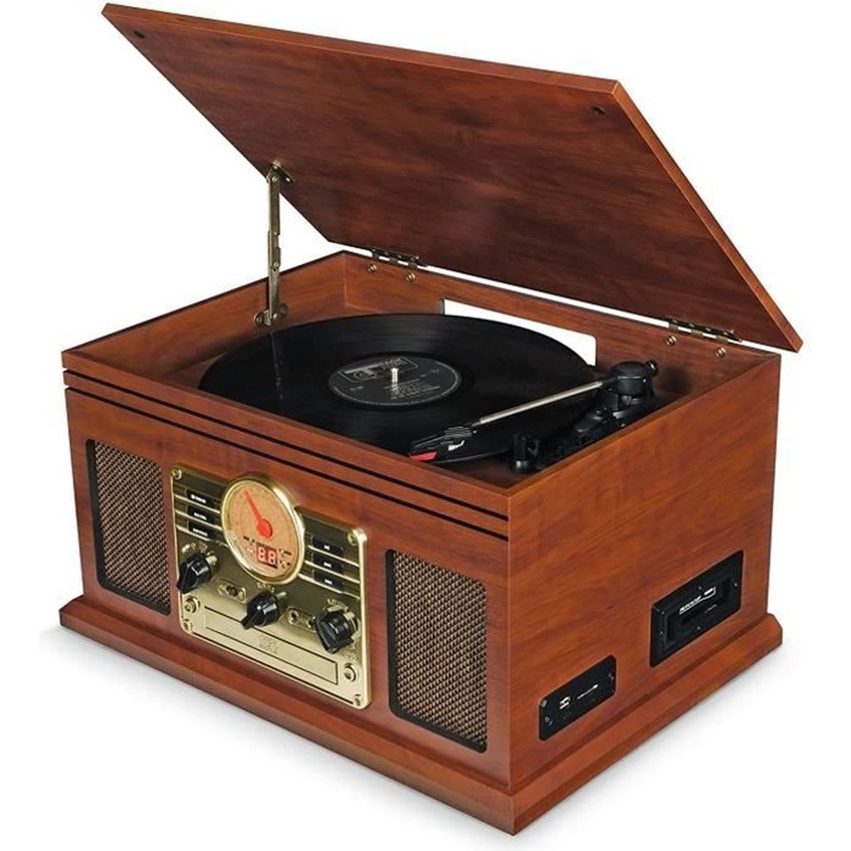 Platine Vinyle, Tourne Disque Vintage Bluetooth avec Enceintes - Radio ...