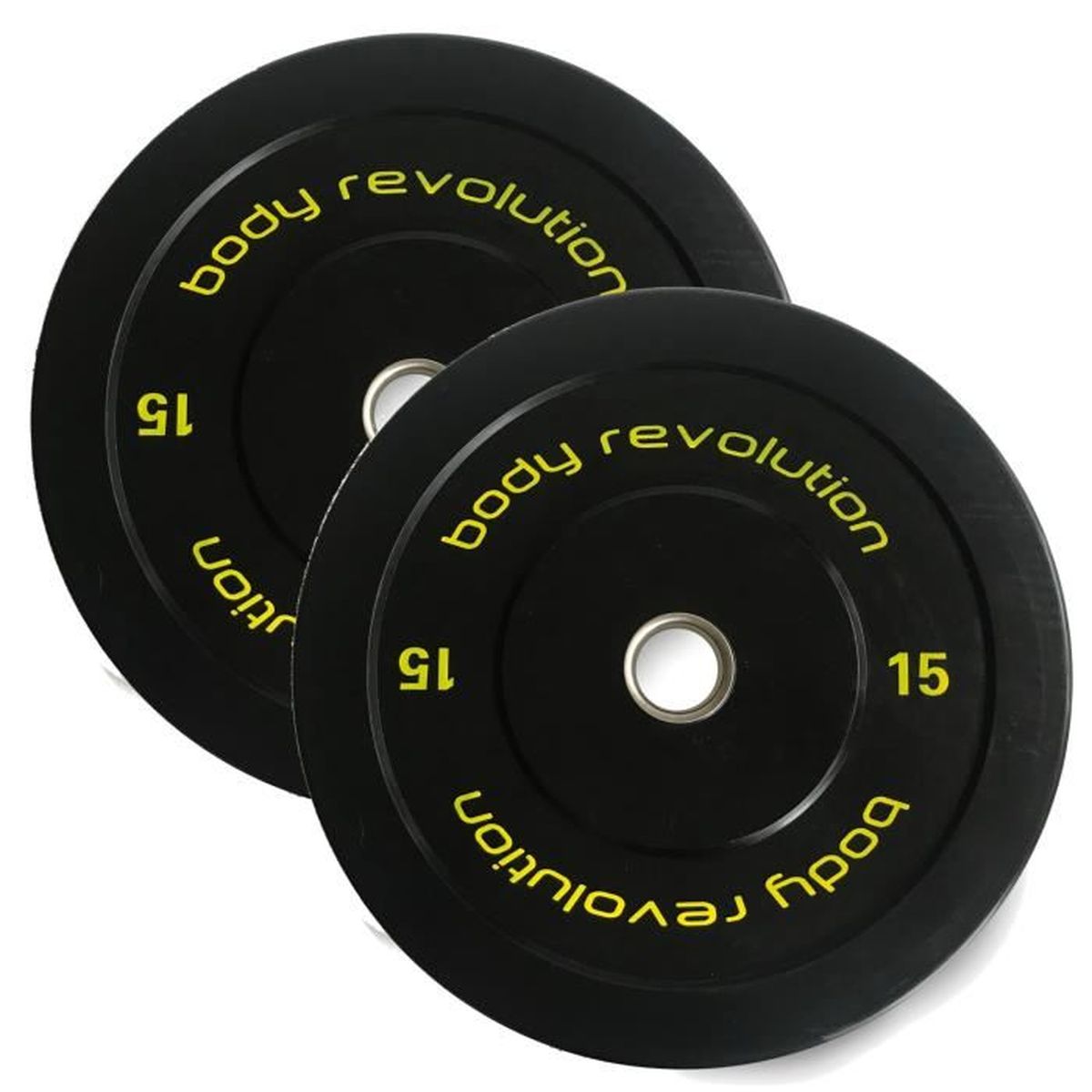 Body Revolution : 2 Plaques De Poids Plastique Et Ciment 2 X 5 Kg = 10 Kg