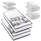 BLUE MOON Pack Manhattan- Lot de 2 Matelas New York mousse 90x190 cm + 2x couettes + 2x oreillers– Fabriqué en Belgique