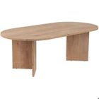 HANAH HOME Table basse ovale en aggloméré coloris chêne saphir L119 cm - IRIS
