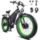 PHNHOLUN Vélo électrique adulte - Roues 26" - 52V 2000W - 52V 23AH - Autonomie max 120KM - Tout suspendu - Frein hydraulique - Vert